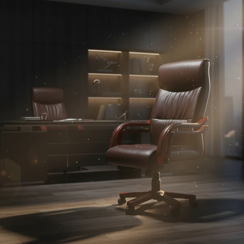 Executive Office Chair - Brown Leather Furniture Office Chairs