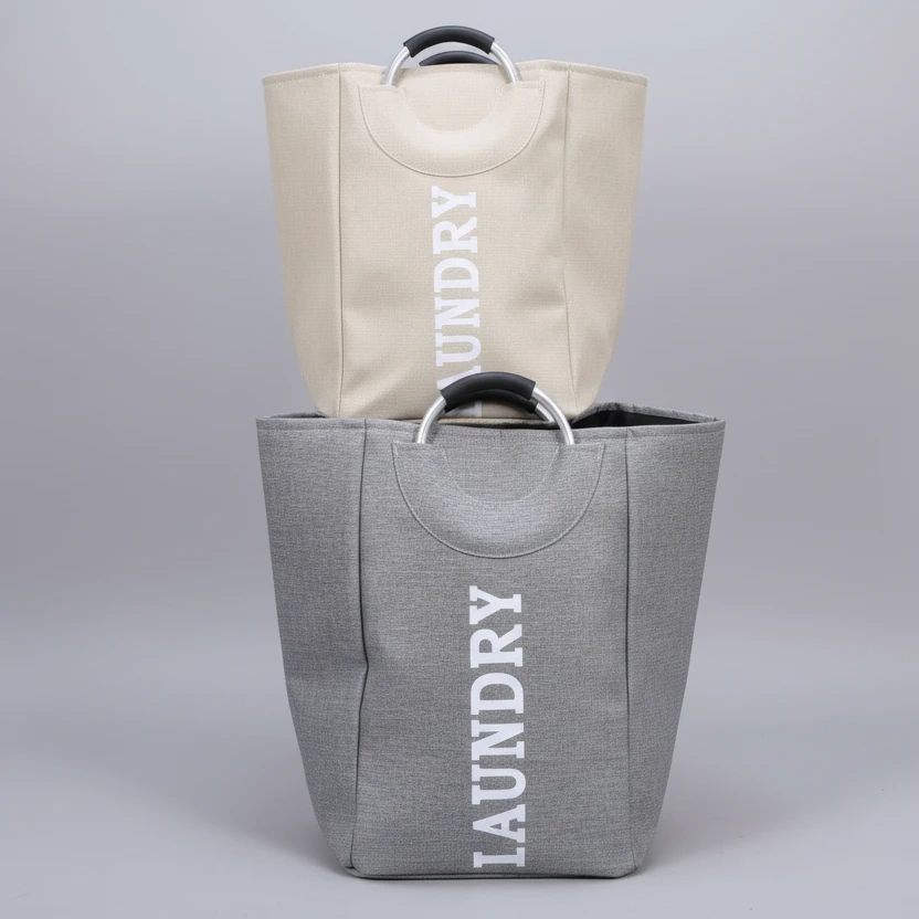 Large Laundry Basket with Handles Foldable Storage 49x33x28cm Home & Garden Laundry Baskets