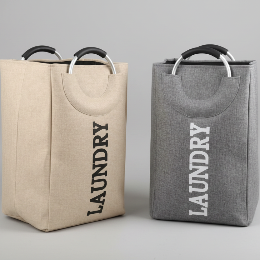 Large Laundry Basket with Handles Foldable Storage 49x33x28cm