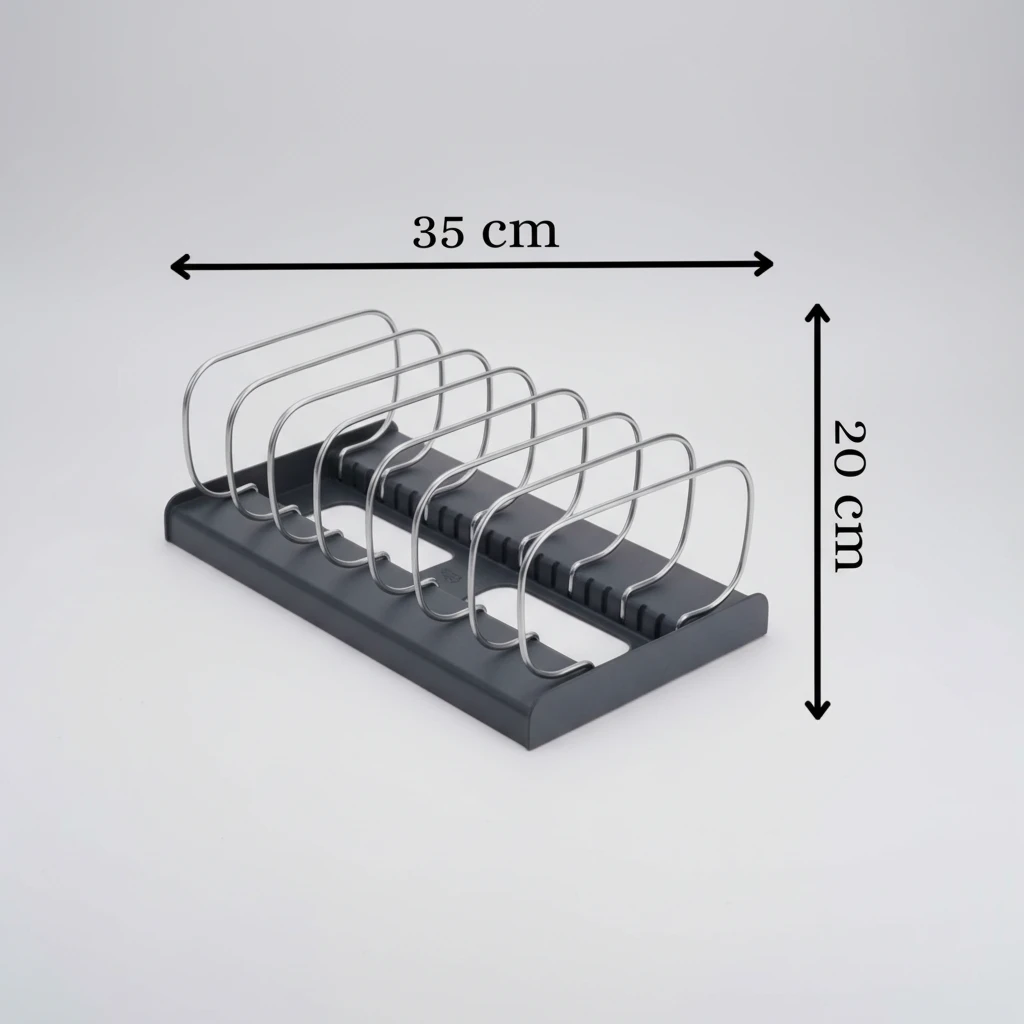 Organizer - Bakeware/Cookware with Divided Stainless Steel Stand Kitchen & Dining Kitchen Cabinet Organizers