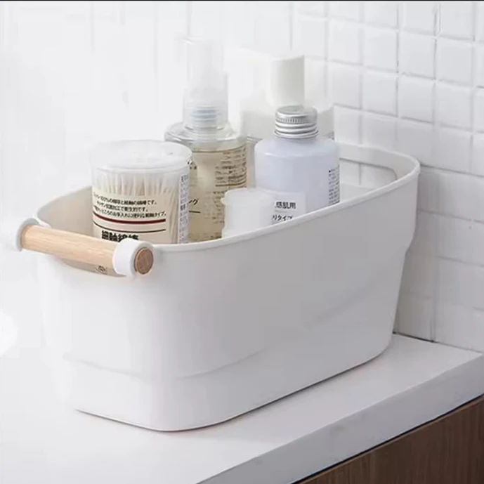 Storage Container - BPA-Free Plastic Multipurpose with Bamboo Handle Home & Garden Household Storage Containers