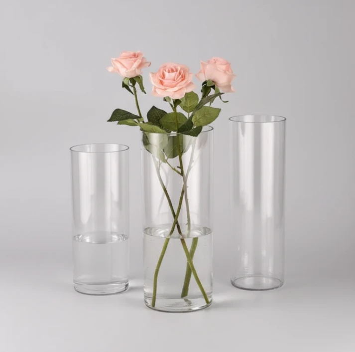 Vase - Modern Creative Clear Glass 35cm Home Decor Vases