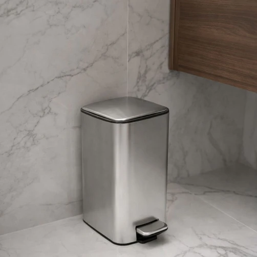 Stainless Steel Pedal Dustbin - 5L Soft-Close Home & Garden Wastebaskets