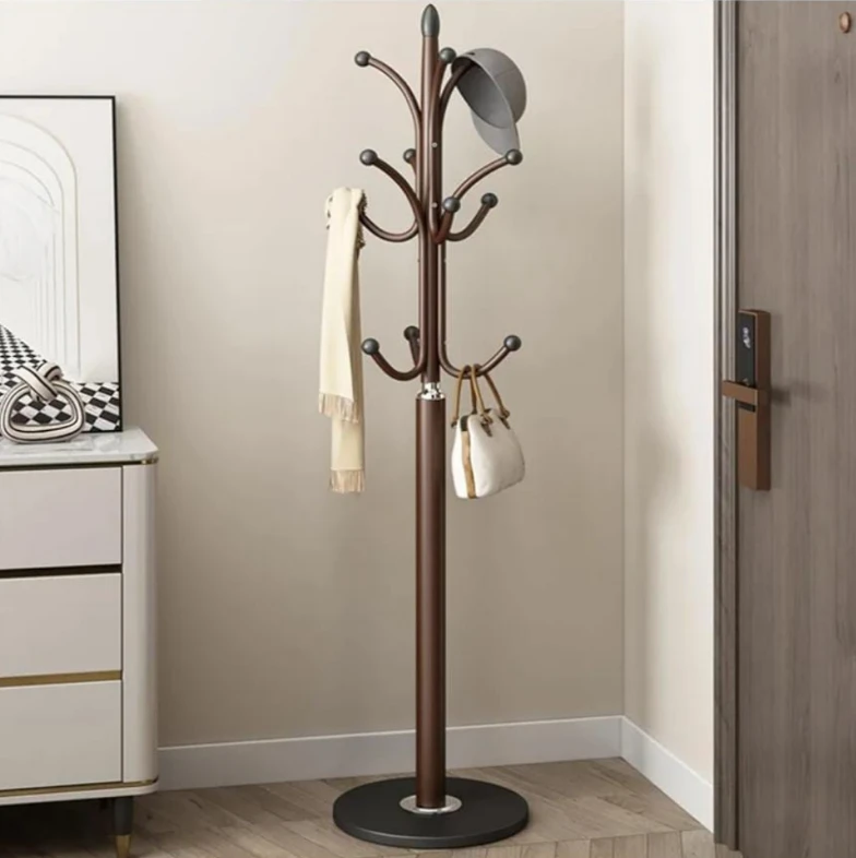 Premium 178cm Floor Standing Coat Rack 12 Ball-Tip Hooks Marble Base Entryway Bedroom Office Pink Gold Home & Garden Coat & Hat Racks