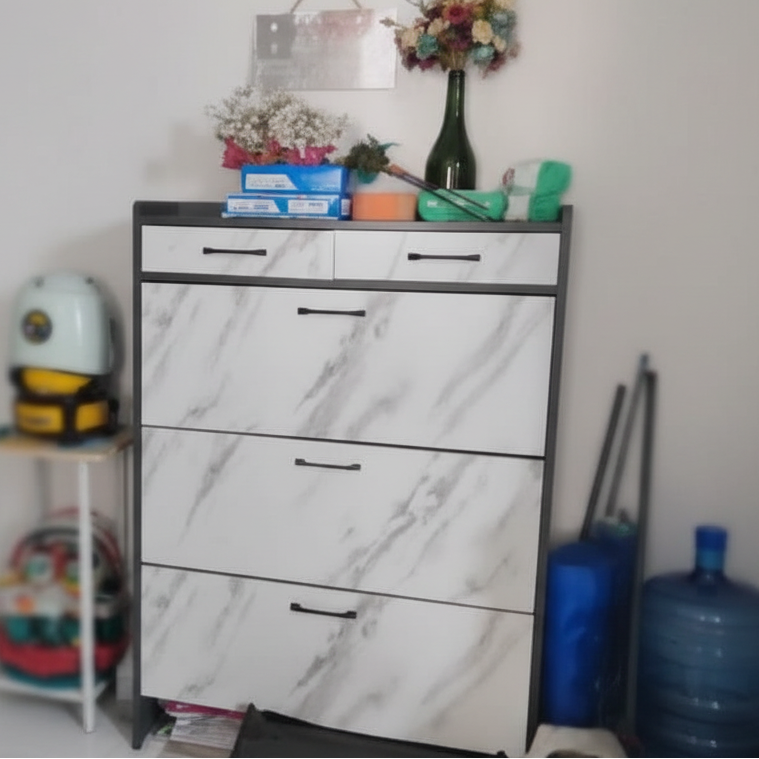 Shoe Cabinet Marble Effect For Entryways Multi Layer Storage Furniture Shoe Organizers