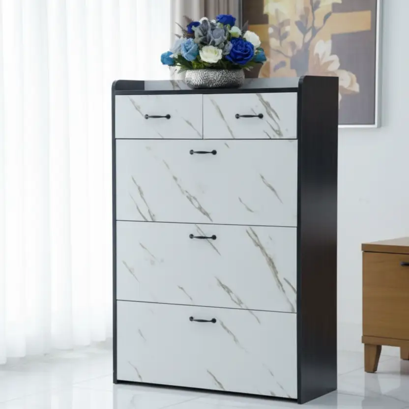Shoe Cabinet Marble Effect For Entryways Multi Layer Storage Furniture Shoe Organizers