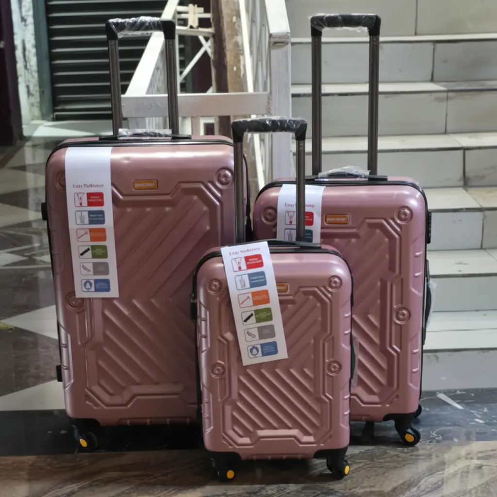 Suitcase Set - 3-Piece Luxury Hard Shell Fibre with 360 Spinner Wheels Bags & Luggage Suitcase Travel Sets