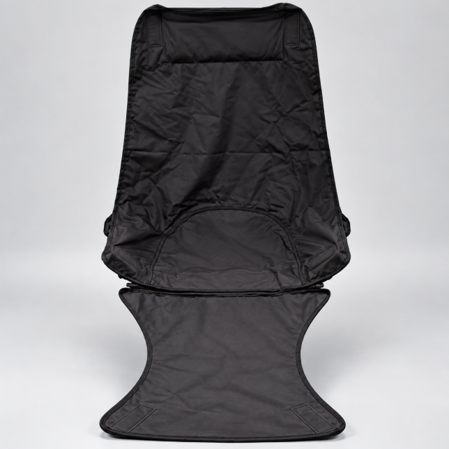 Padded Camping Chair with Footrest Set of 4 - Foldable, Beige/Brown Camping Chair Folding Chairs
