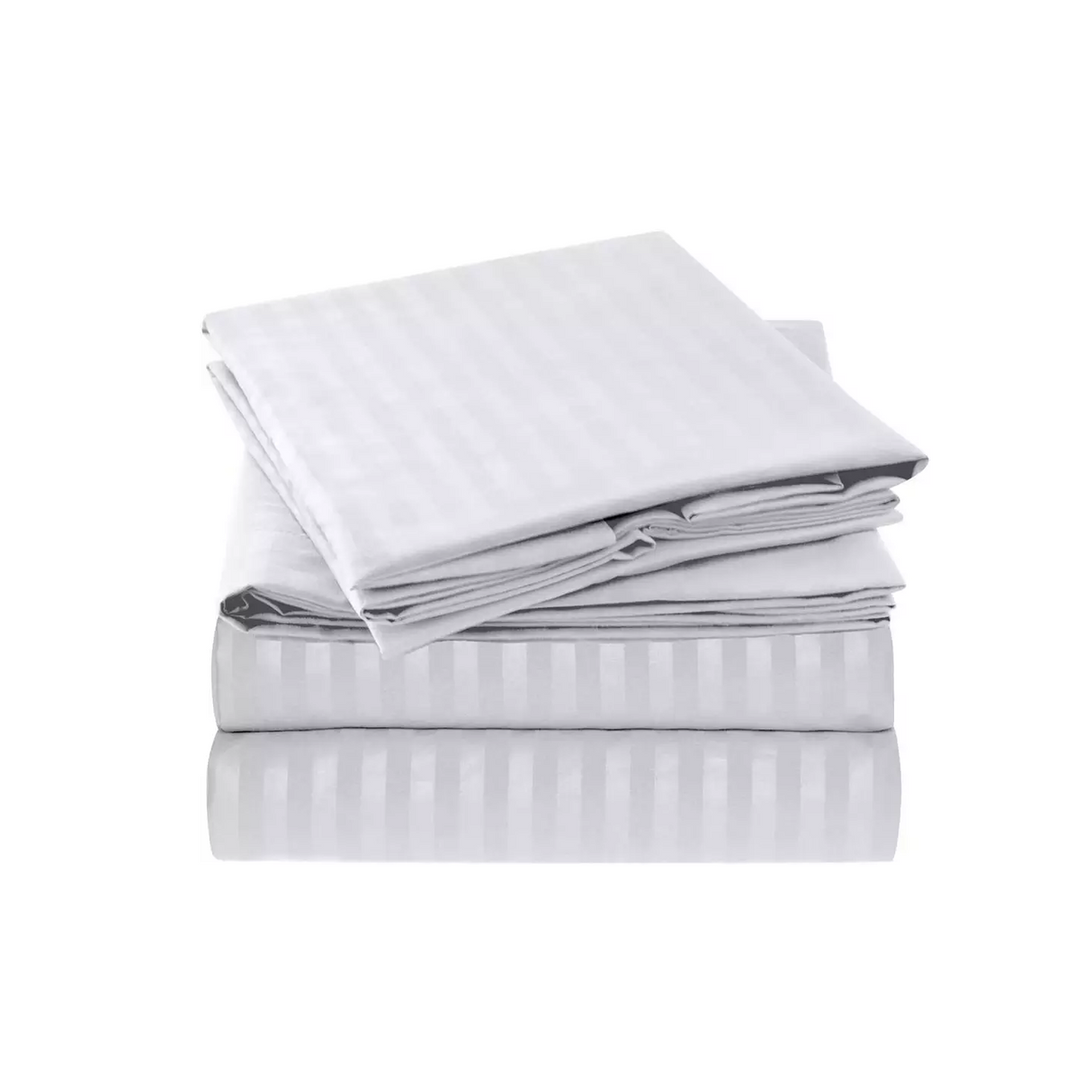 Set of 2 Striped Cotton Bedsheets 6x6 Size Includes 2 Bedsheets & 2 Pillowcases