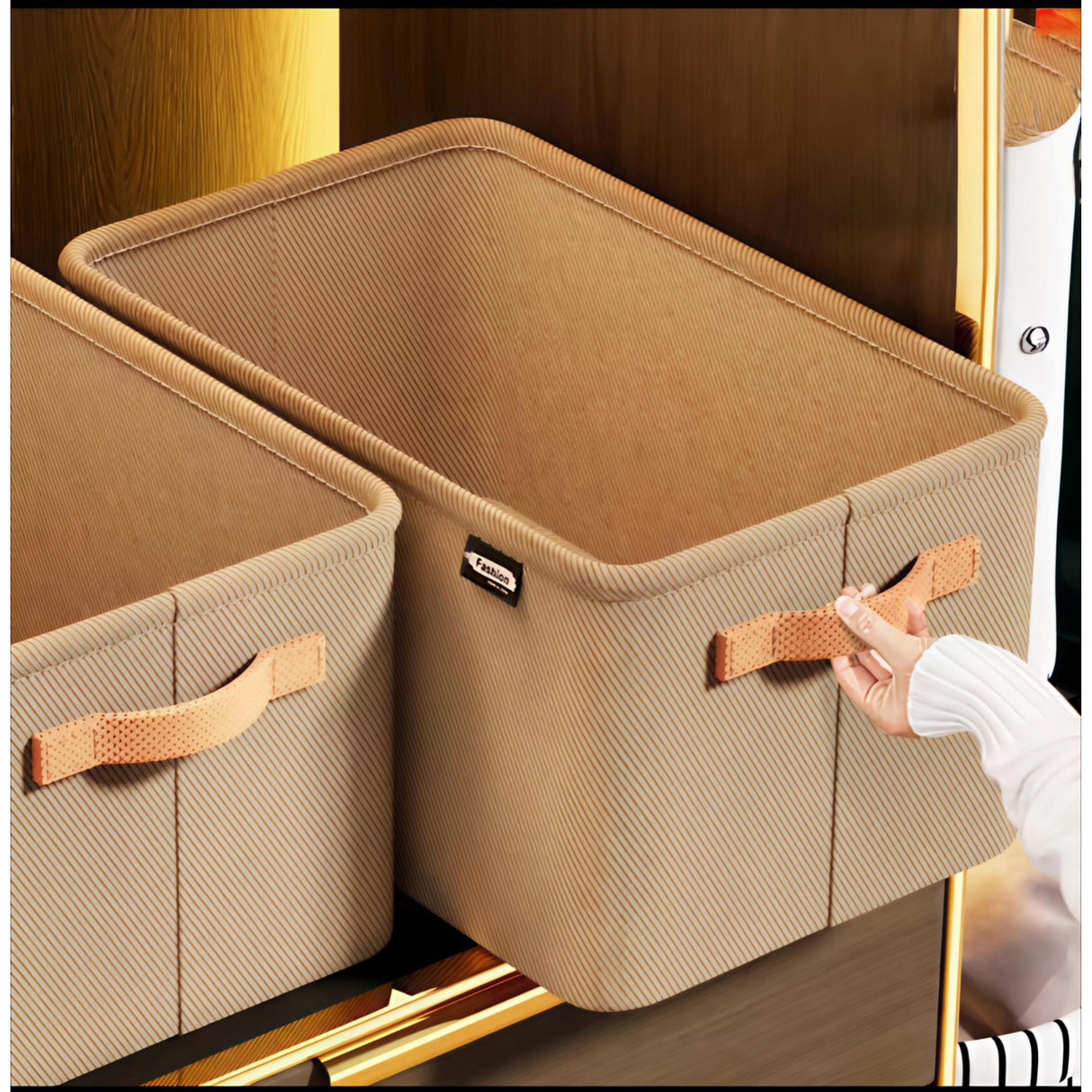 Set of 3 Foldable Closet Organizers Space-Saving Drawer Storage Boxes