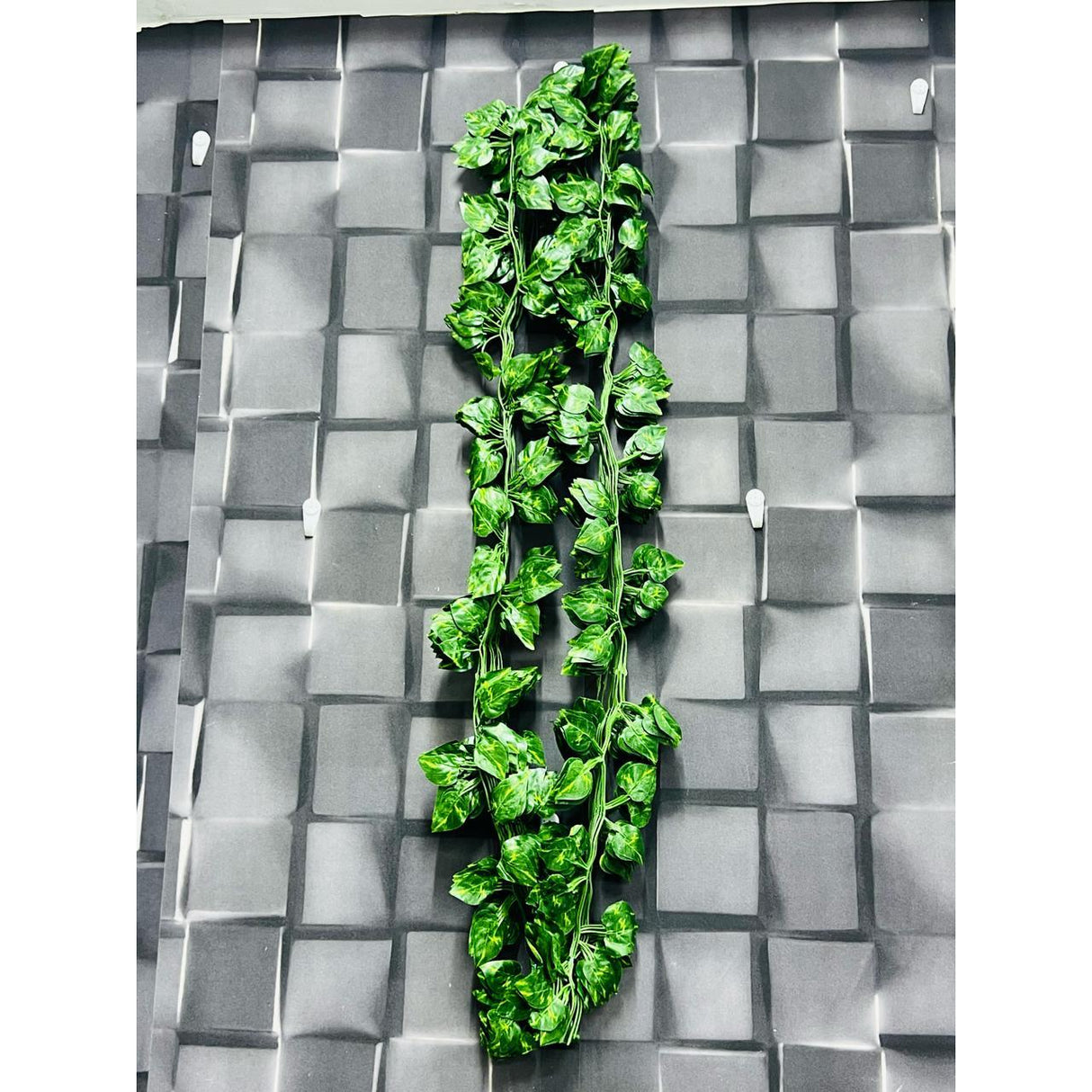 Set of 3 Lifelike Durable Synthetic Artificial Hanging Vines | Living Room Walls Balconies Patios Indoor Outdoor Home Decor| Green