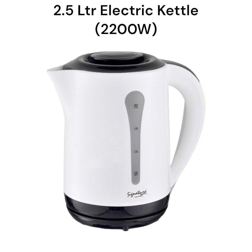 Signature 2.5 Litre Cordless Electric Kettle Water Heater