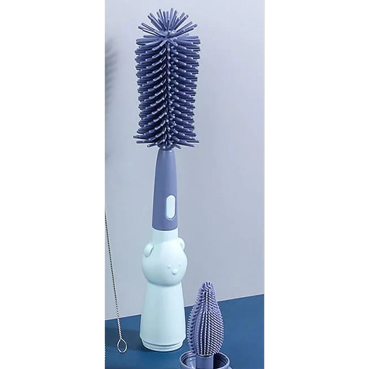 Silicone Bottle Brush Set 360° Rotating Baby Pacifier, Nipple, Cup Cleaning Brushes with Soft Head, Food Grade Material Cleaning Tools Cleaning Brushes & Wipes