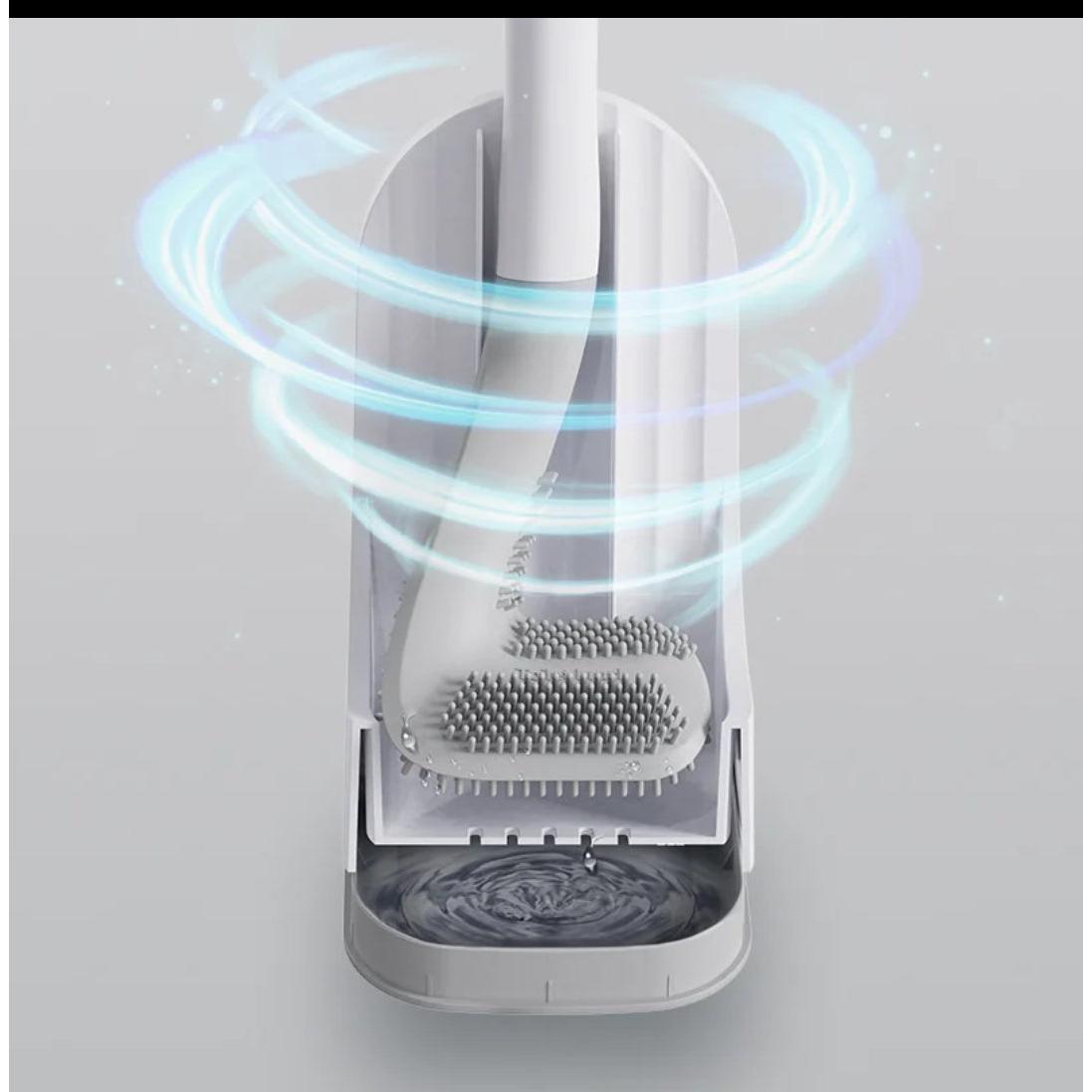 Silicone Bristle Golf Toilet Brush with Drying Holder