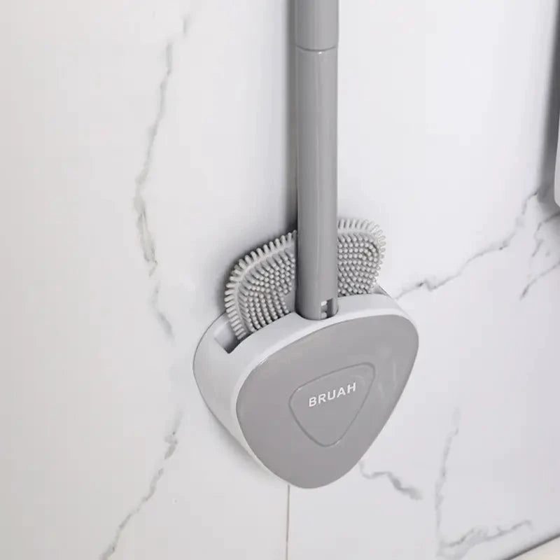 Silicone Toilet Cleaning Brush Hygienic Durable & Quick Drying Cleaning Tools Toilet Brushes