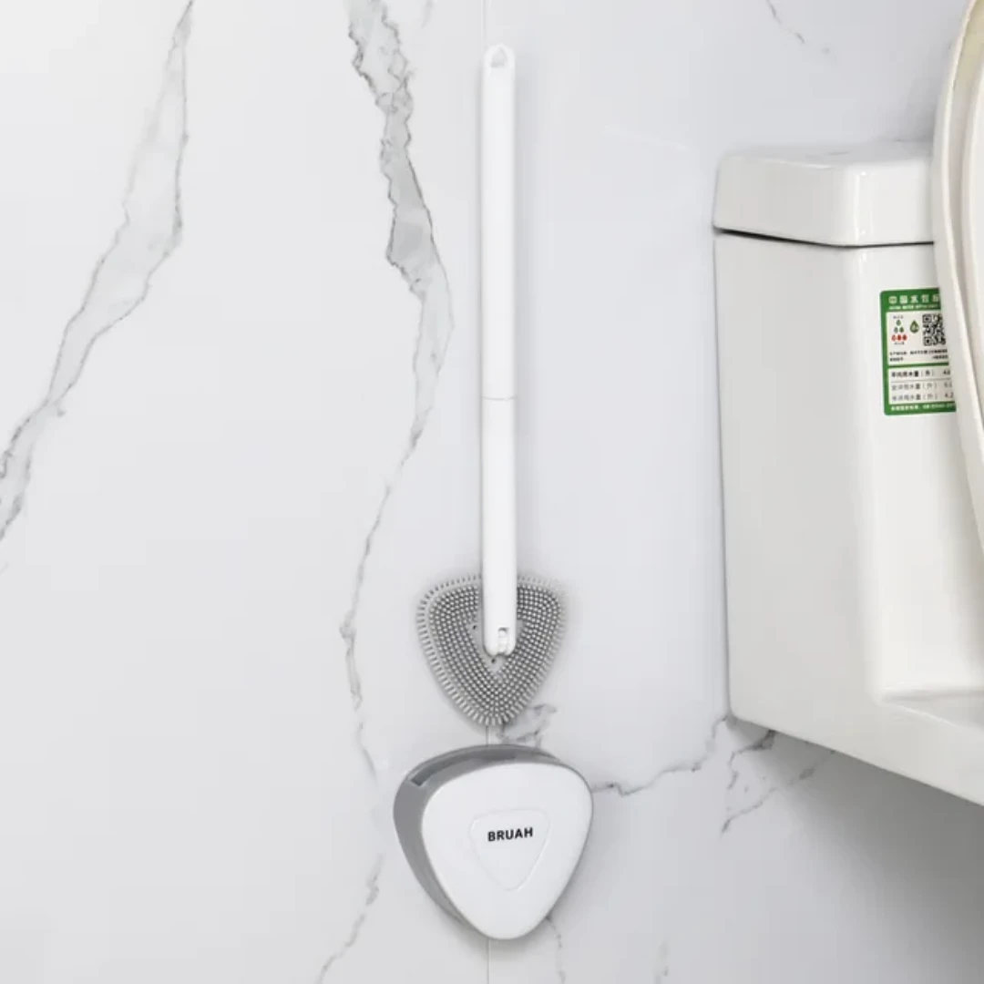 Silicone Toilet Cleaning Brush Hygienic Durable & Quick Drying Cleaning Tools Toilet Brushes