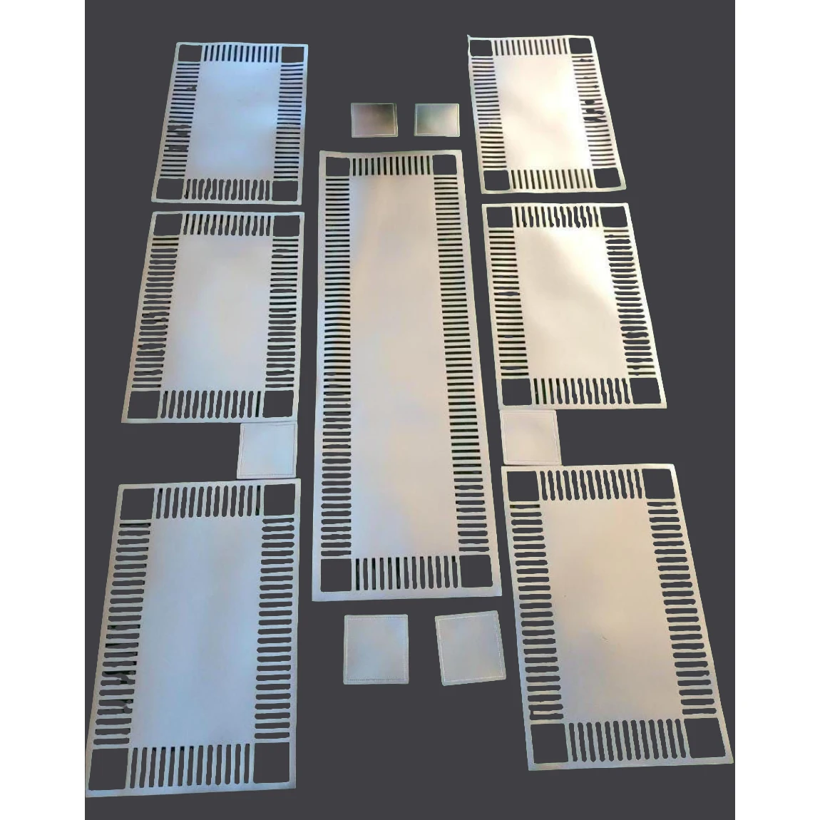 Silver Classy Placemats Set with Table Runner and Optional Coasters Kitchen Linen Placemats