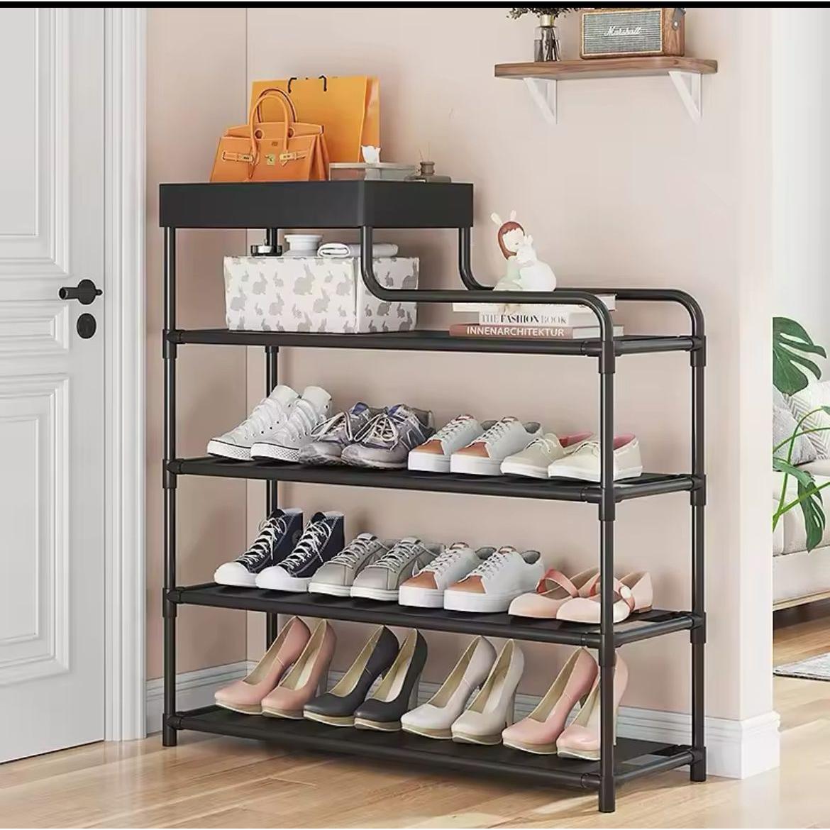 Simple Entryway Shoe Rack | Freestanding High-Capacity Organizer | 80cm (L) x 21cm (W) x 78.5cm (H)
