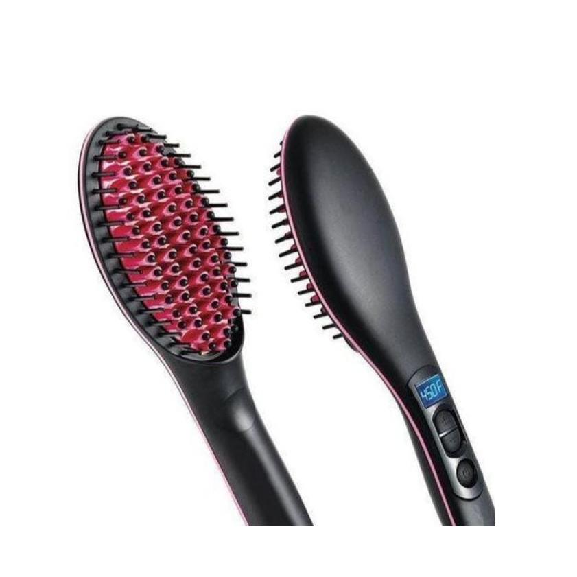 Simply Straight Hot Comb Ceramic Hair Brush Straightener