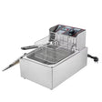 Single Electric Fryer |Stainless Steel Deep Fryer for Home and Commercial Use, Fast Heating Fryer