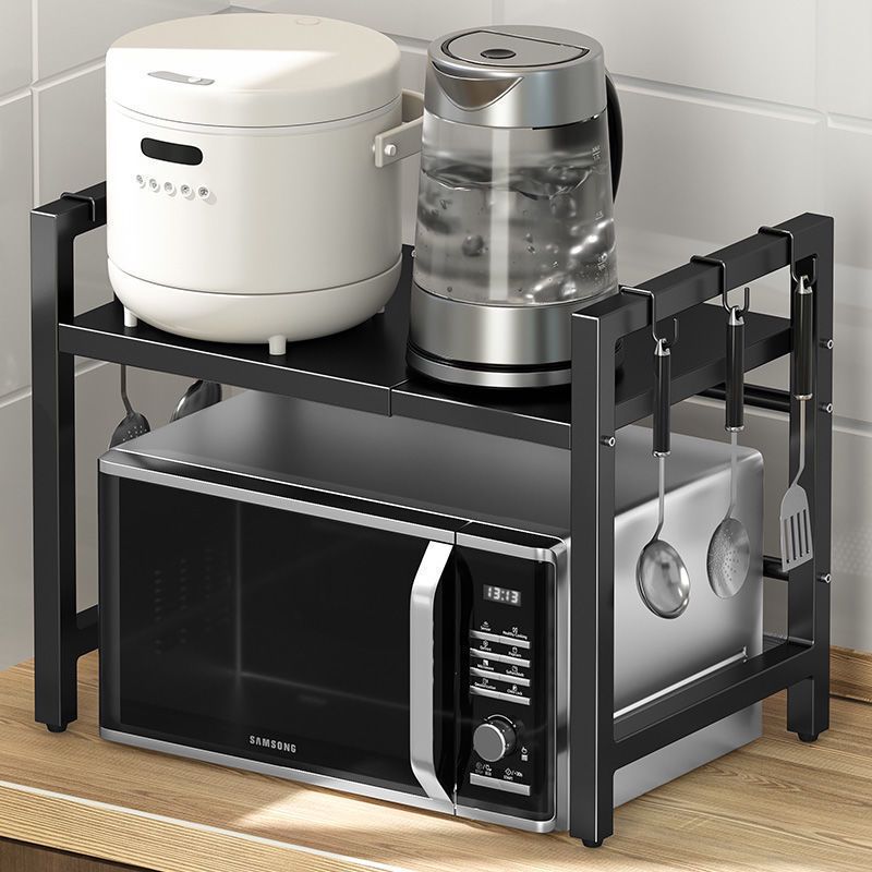 Single Layer Heavy Duty Adjustable Microwave Stand Durable & Stylish Storage Solution