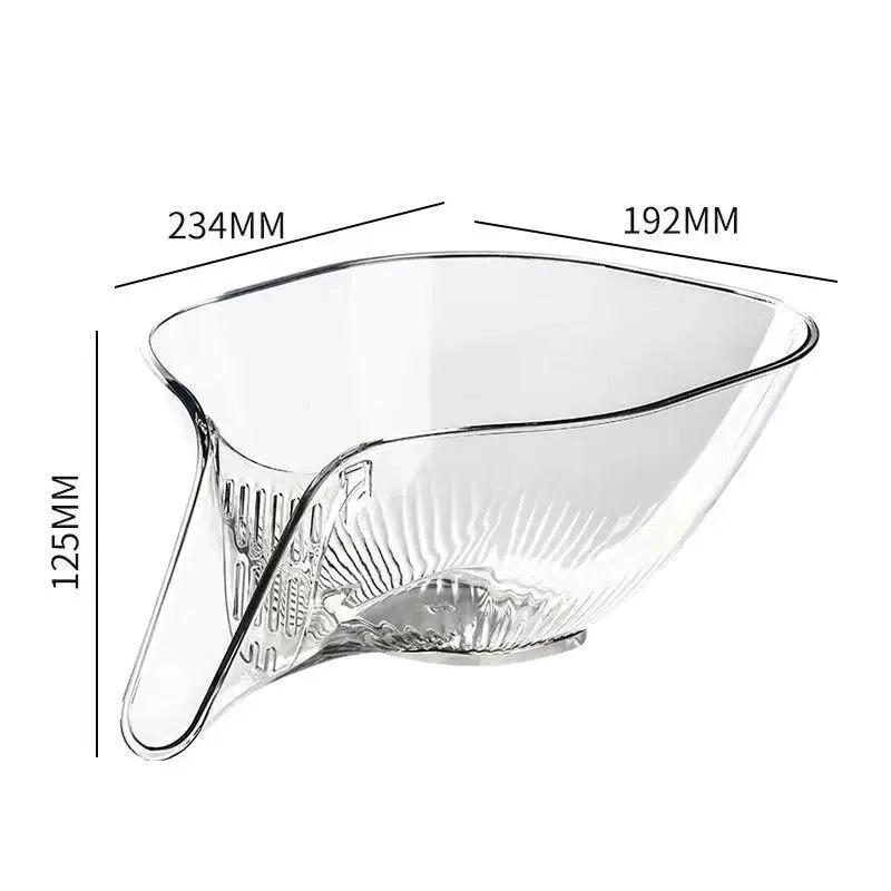 Sink Strainer Drainer Basket Colander Multi Functional Sink Rinse & Drain Basket Clear Grey Utensils Sink Caddies