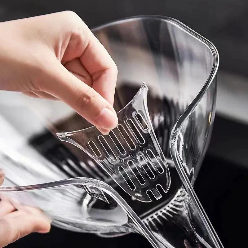 Sink Strainer Drainer Basket Colander Multi Functional Sink Rinse & Drain Basket Clear Grey Utensils Sink Caddies
