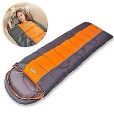Sleeping Bag Waterproof Outdoor Camping & Hiking Envelope Single Zip, Anti-Moisture & Mildew Proof