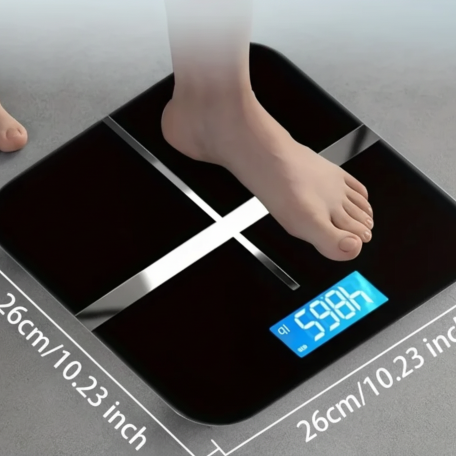 Smart Digital Electronic Body Scale USB Rechargeable with LCD Display Scale Body Weight Scales