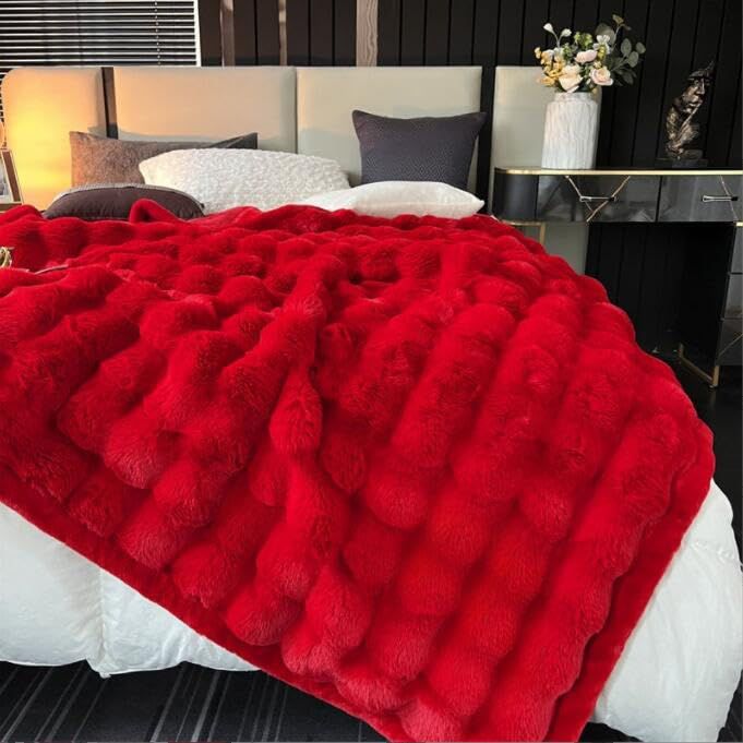 Soft Bubble Winter Chritmas Throw Blanket 180 × 200 cm