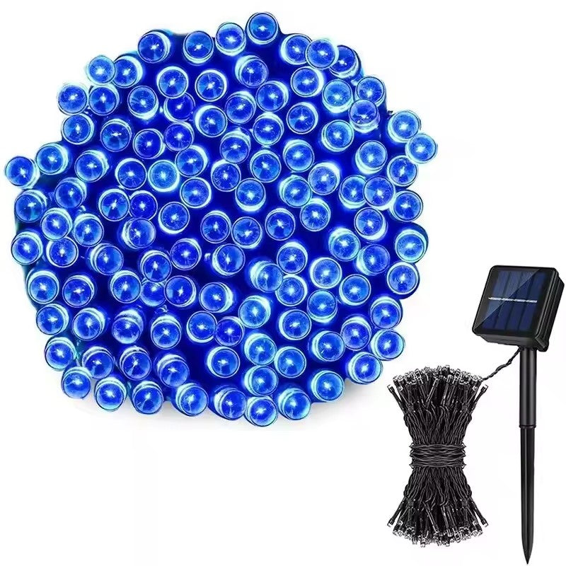 Solar 100 LED Powered Garden Lights 12M Waterproof Outdoor String Lights