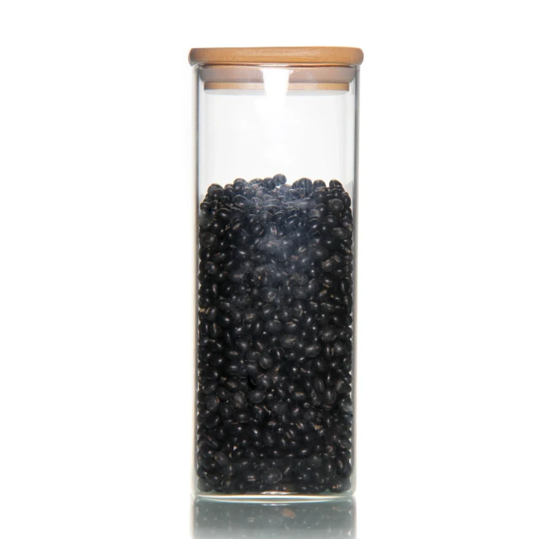 Spaghetti & Cereal Storage Jars 2000ml Borosilicate Glass with Bamboo Lid storage containers Food Storage Containers