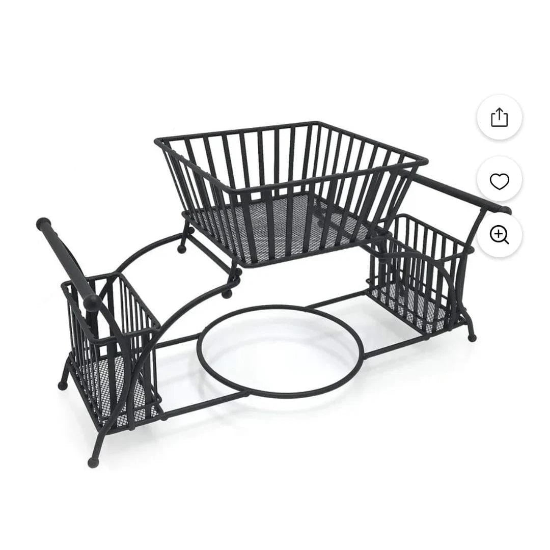 Stackable Tabletop Cutlery and Utensils Organizer Wrought Iron Food cover Kitchen Utensil Holders