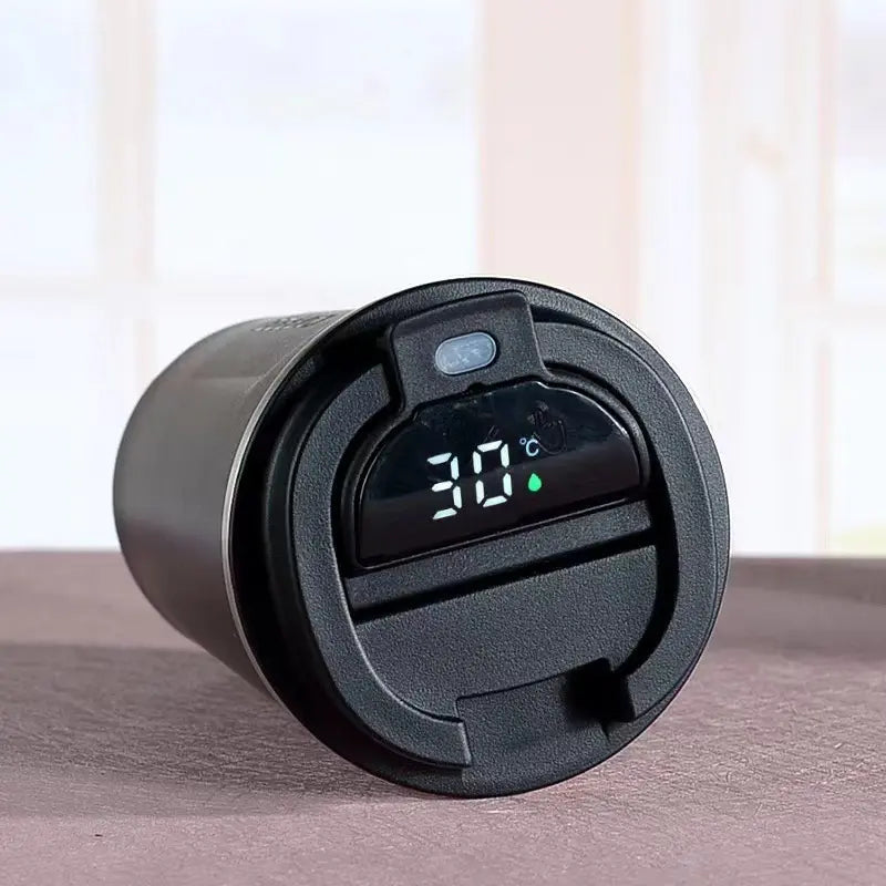 Stainless Steel 550ml Capacity Digital Stainless Steel Coffee Mug Thermal Insulated Flask with LED Temperature Display 8 to 10 hours Travel Mug