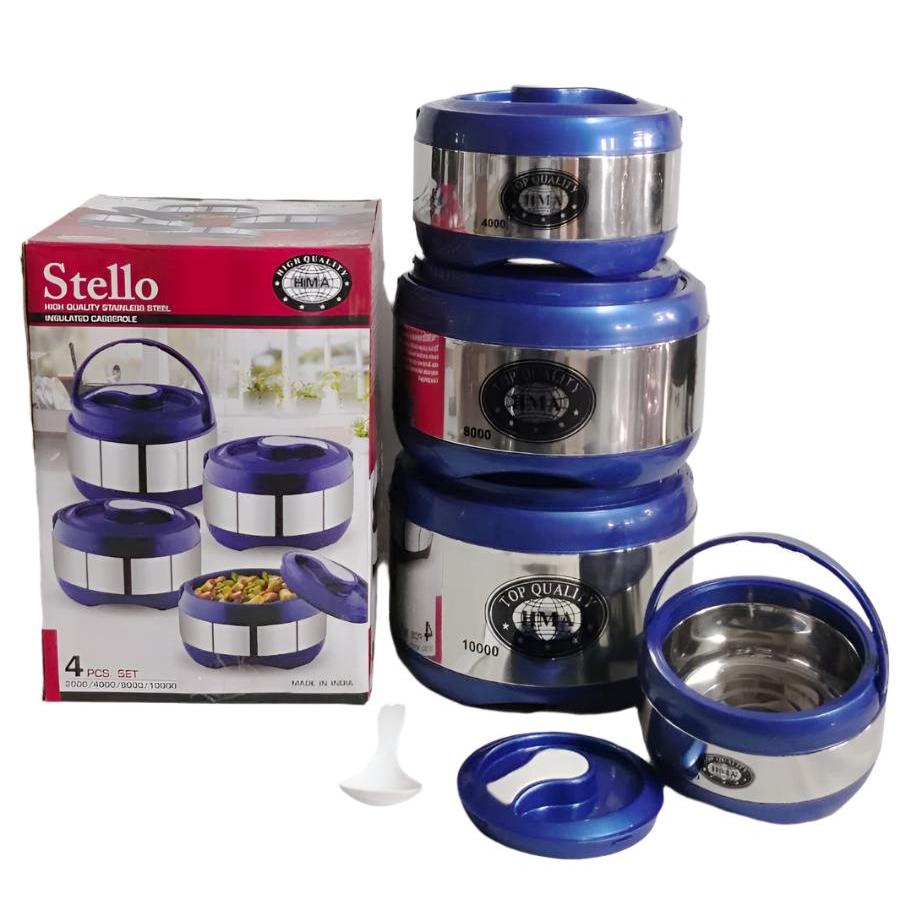 Stainless Steel Insulated Hotpot | Stello Jumbo 4-Piece Set | Premium Food Storage & Serving Containers