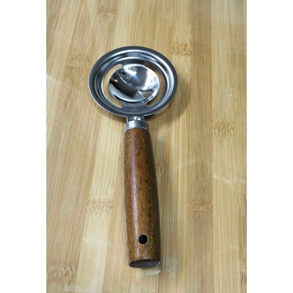 Stainless Steel Kitchen Accessories with Wooden Handles–Whisk, Spatula, Ice Cream Scoop