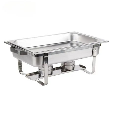 Stainless Steel Rolltop Chafing Dish with Glass Window 9L Double Pan for Buffet and Catering