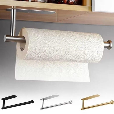 Stainless Wall Mounted Paper Towel Holder SUS 304 Steel for Kitchen & Bathroom
