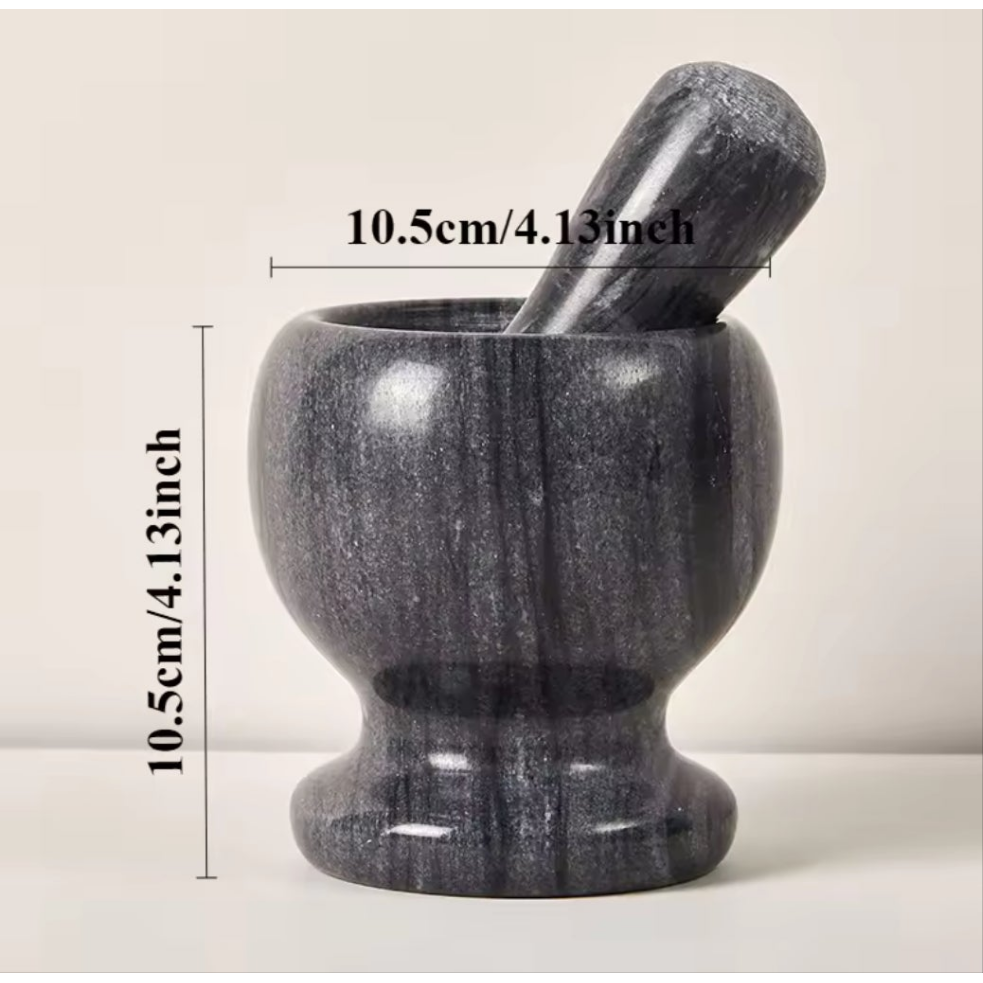 Stone Mortar and Pestle Set for Grinding Herbs and Spices Manually