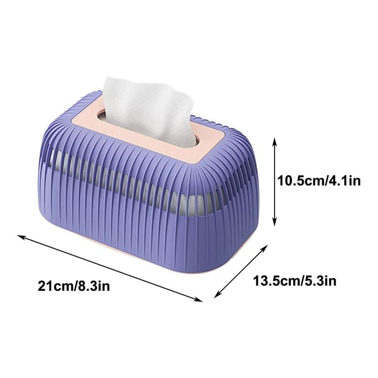 Stripped Tissue Serviette Box Plastic Size: 21x13.5x10.5cm Accessories Facial Tissue Holders