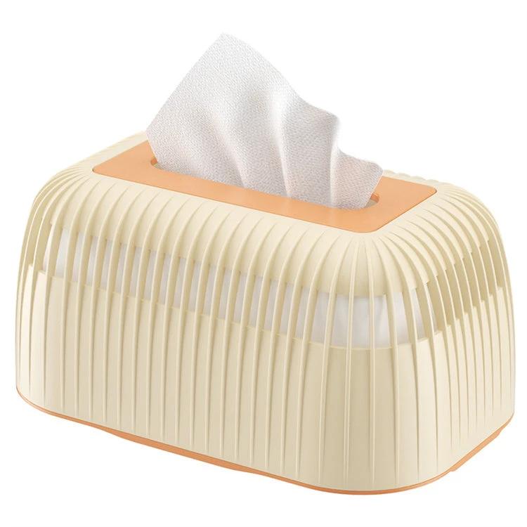 Stripped Tissue Serviette Box Plastic Size: 21x13.5x10.5cm Accessories Facial Tissue Holders