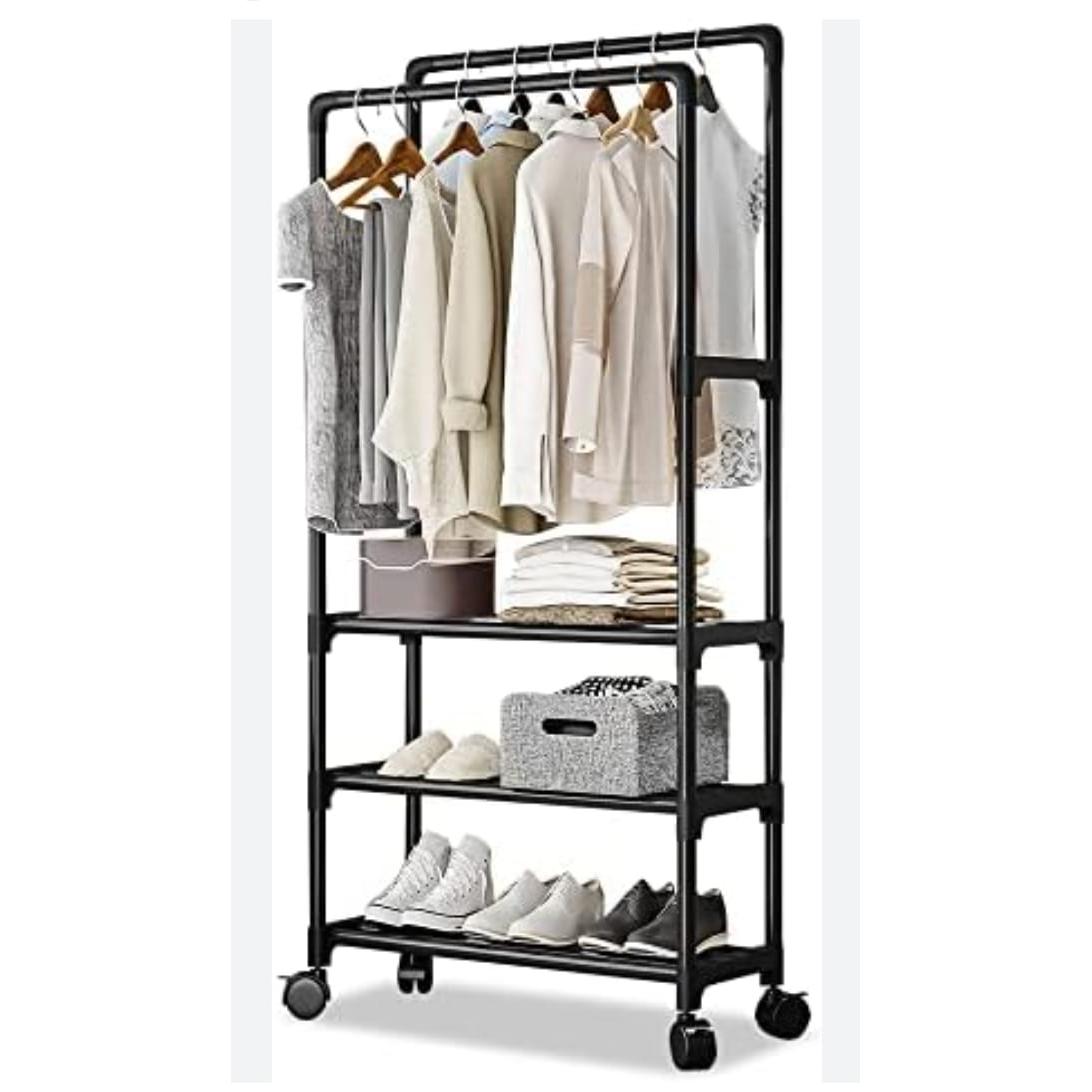 Sturdy metal Rolling Garment Rack