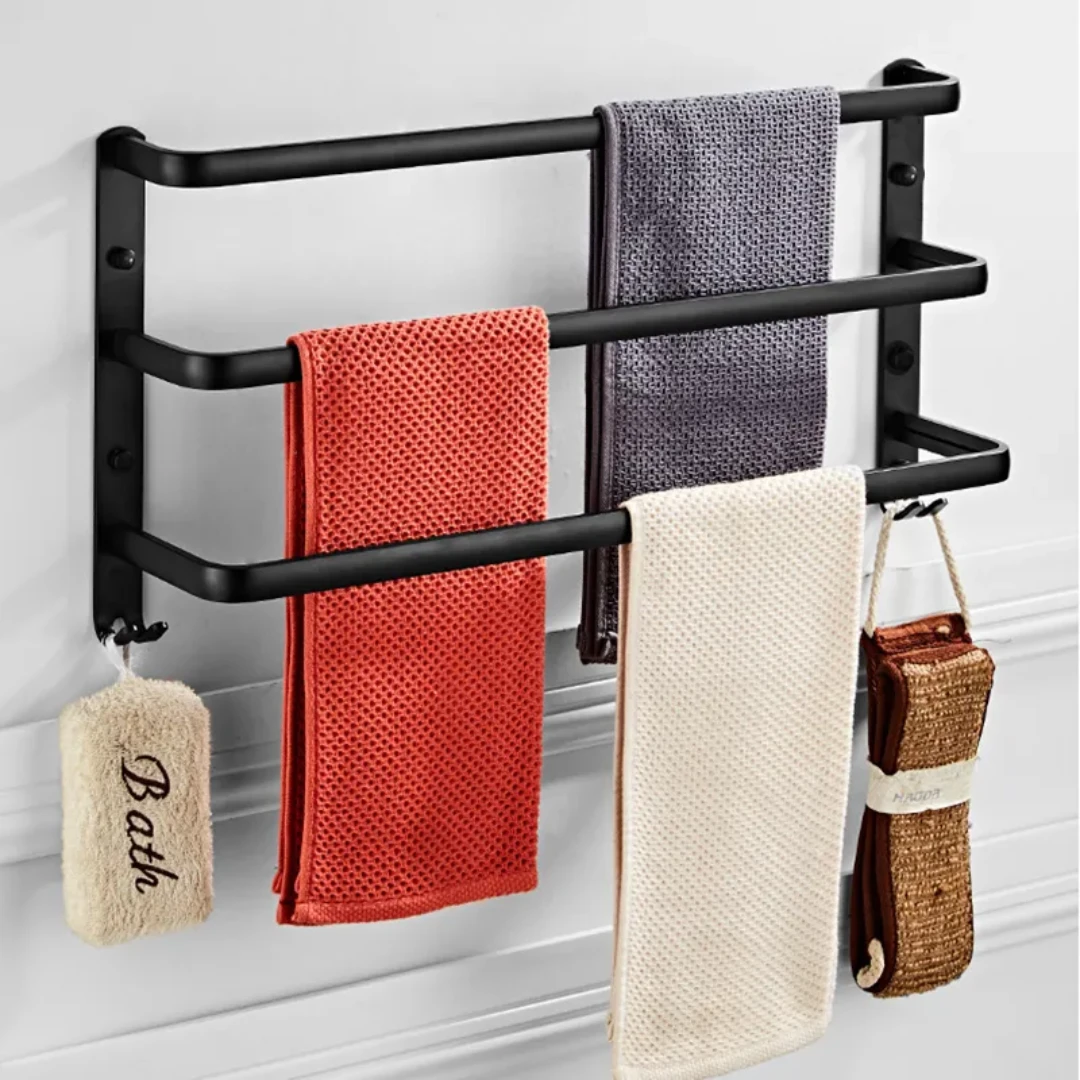 Stylish Towel Rack | Modern 60cm Bathroom Organizer Bathroom Storage Towel Racks