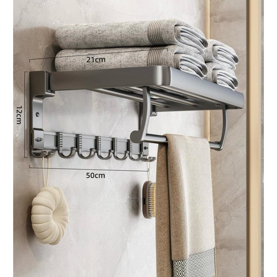 Stylish Towel Rack Modern 60cm Bathroom Organizer