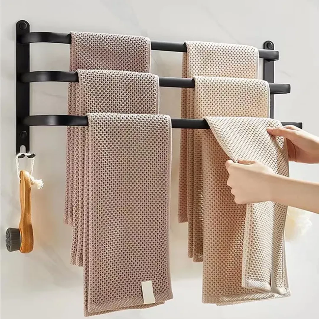 Stylish Towel Rack | Modern 60cm Bathroom Organizer Bathroom Storage Towel Racks