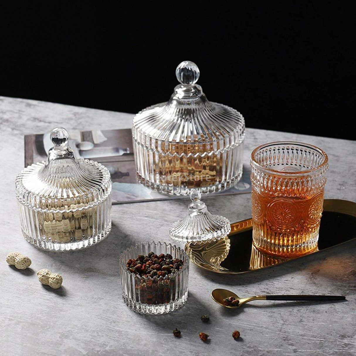 Sugar Bowl with Lid Retro European Style Elegant & Dining Accessory Tableware Sugar Bowls