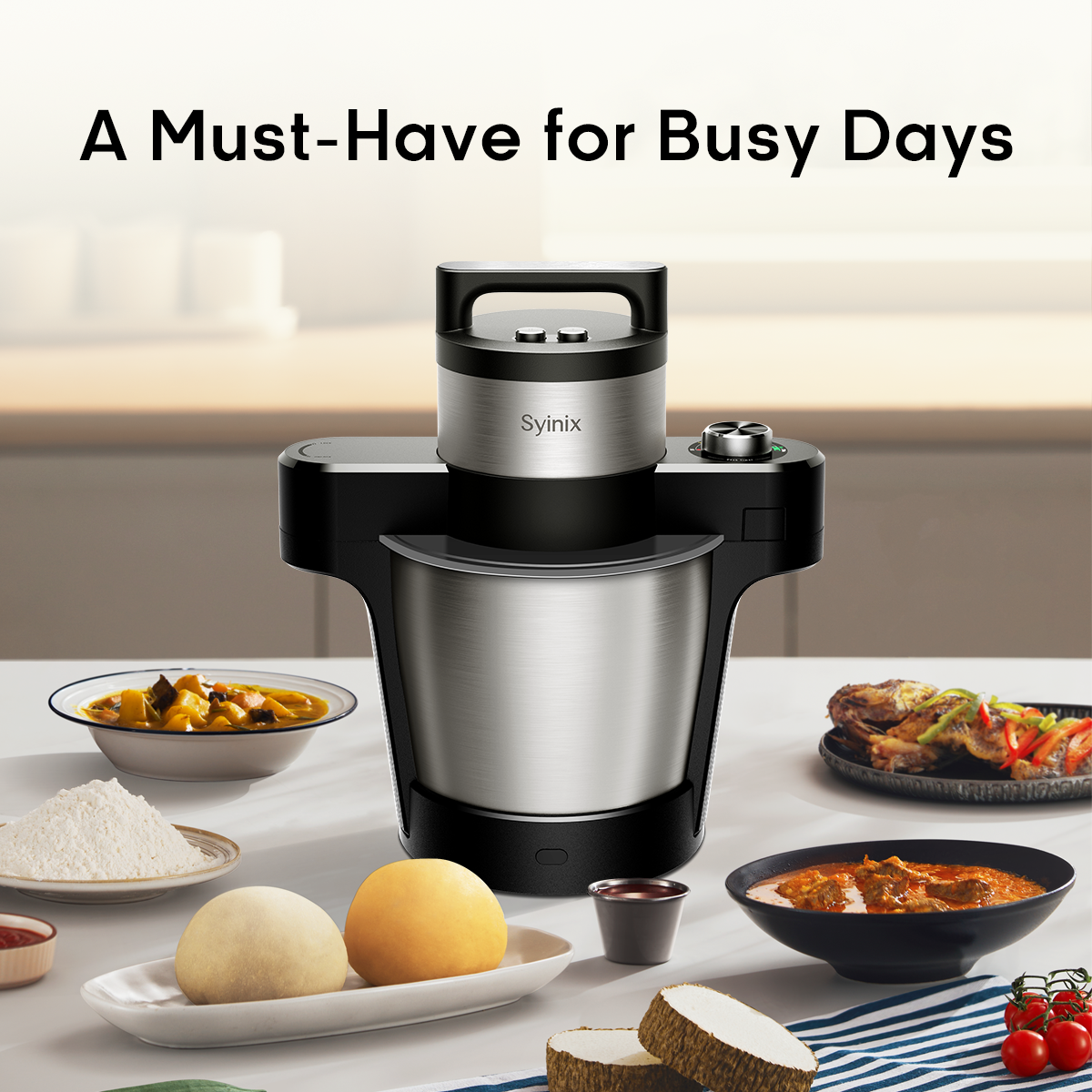 Syinix Ugali Cooker Eco Multifunctional Food Processor 6L Capacity