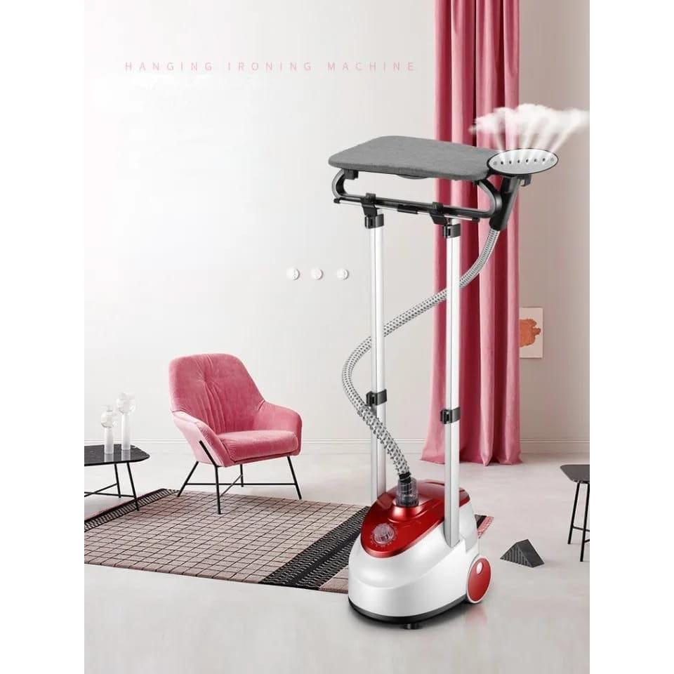 Telescopic Ironing & Garment Steaming Machine | 1800W Dual Pole Steamer with Ironing Board