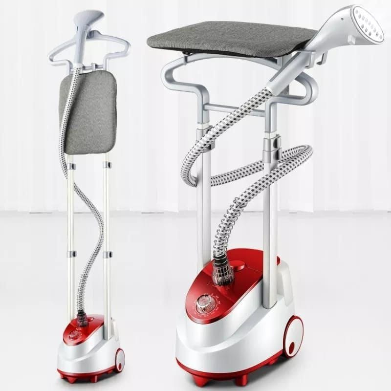 Telescopic Ironing & Garment Steaming Machine | 1800W Dual Pole Steamer with Ironing Board