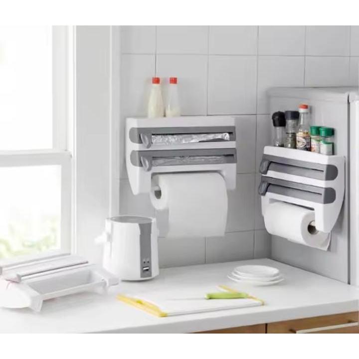 Triple Paper Dispenser with Cutter and Storage
